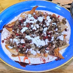 John Whaite lamb nachos with pomegranate recipe on Steph’s Packed Lunch