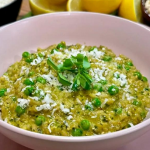 Dean Edwards pesto and pea risotto recipe on Steph’s Packed Lunch