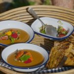 Marcus Wareing heritage tomatoes and pepper gazpacho recipe on Marcus Wareing’s Tales from a Kitchen Garden