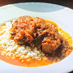 James Martin braised beef stew with Sherry and rice recipe on James Martin’s Spanish Adventure