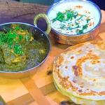 Dipna Anand palak chicken with a spinach masala recipe on James Martin’s Saturday Morning