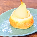 James Martin brioche baked marzipan with honey and pears recipe on James Martin’s Spanish Adventure