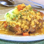 Tim Bilton lamb stew with pearl barley, carrots and onions recipe on Harvest On The Farm