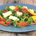 Simon Rimmer peach and gorgonzola salad recipe on Sunday Brunch