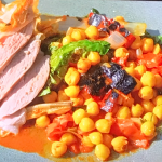 James Martin roast lamb with a chickpea summer stew recipe on James Martin’s Spanish Adventure
