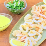 James Martin deep fried calamari with aioli and salsa recipe on James Martin’s Spanish Adventure