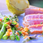 James Martin tuna with asparagus and salsa verde recipe on James Martin’s Spanish Adventure