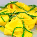 Roberta d’Elia lobster with crab and prawn tortellini recipe on Sunday Brunch