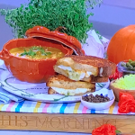 April Jackson spiced pumpkin soup with cheese toasties recipe on This Morning