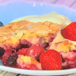 Simon Rimmer apple and frozen berry pudding recipe on Sunday Brunch