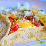 Alex Ainouz classic French pancakes (galette bretonne) with peppers, thyme and cheese recipe on Jamie’s 5 Ingredients Meals