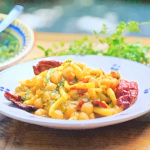 Gino D’Acampo pasta with chickpeas, wild pesto and sweet cruschi peppers on Gino’s Italy: Secrets of the South
