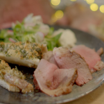 Si and Dave’s roast sirloin beef with creamed horseradish recipe on The Hairy Bikers: Coming Home for Christmas