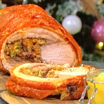 Rebecca Seal festive roast porchetta recipe on Sunday Brunch