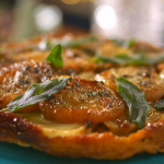 Mary Berry fennel and red onion tarte tatin recipe on Mary Berry’s Highland Christmas