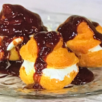 Simon Rimmer Coconut Profiteroles with Chocolate Sauce recipe on Sunday Brunch