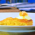 James Martin apple and honey jalousie with clotted cream and honeycomb recipe on James Martin’s Saturday Morning