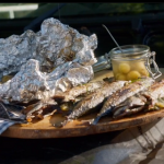Marcus Wareing BBQ mackerel with herbs, new potatoes and capers recipe