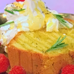 Simon Rimmer rosemary and olive oil cake with ricotta cream recipe on Sunday Brunch