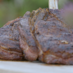 Marcus Wareing grilled rib of beef with bean casserole and black garlic BBQ sauce recipe