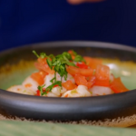 Si King and Dave Myers scallop ceviche recipe on The Hairy Bikers Go West