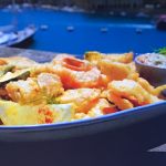 Ainsley Harriott grand harbour seafood platter with spiced tartare sauce recipe on Ainsley’s Taste of Malta