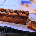 Ellie Simmonds banana bread with chocolate chips on Prue Leith’s Cotswold Kitchen