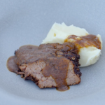 Simon King and Dave Myers coffee and chilli beef brisket with red wine vinegar, mash potatoes and gravy recipe on The Hairy Bikers Go West