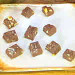 Emily Scott Dark Chocolate and Hazelnut Fudge with Condensed Milk recipe on James Martin’s Saturday Morning