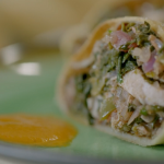 Si and Dave’s chicken and spinach empanadas with Maggie’s hot sauce, sherry, tomatoes and capers recipe on The Hairy Bikers Go West
