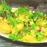 Simon Rimmer Potato and Broad Bean Salad with Asparagus recipe on Sunday Brunch