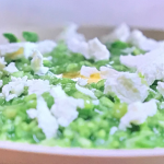 Jamie Oliver spinach and goat’s cheese risotto recipe on Jamie Cooks Spring