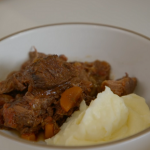 Stephanie and Marcus’ French beef stew (daube de boeuf) with buttery mashed potatoes on Marcus Wareing Simply Provence