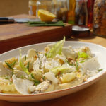 Marcus Wareing roasted and pickled cauliflower salad with almond hummus recipe on Simply Provence