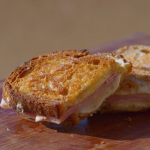 Marcus Wareing croque monsieur Gruyere cheese and ham toasted sandwich with a hot roux sauce recipe on Simply Provence