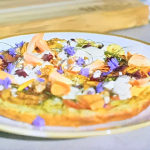 Philli Armitage-Mattin summer vegetable pancake on Ainsley’s National Trust Cook Off