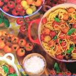 Clodagh McKenna speedy sunshine spaghetti with tomatoes and capers recipe