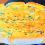 Mary Berry and Claudia Winkleman fast quiche with tortilla wraps recipe on Mary’s Foolproof Dinners