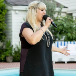 SHELLEY SMITH at Sharon Osbourne’s X Factor Judges Houses singing Girl on Fire by Alicia Keys