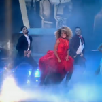 Fleur East celebrates her birthday with a cake and Michael Jackson’s Thriller on The X Factor 2014